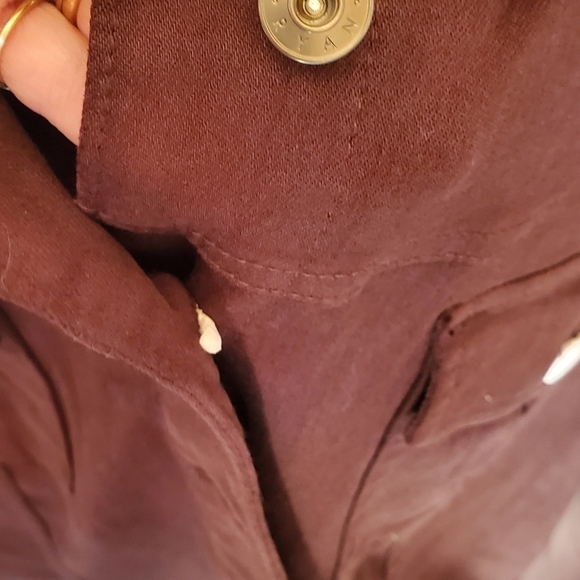 Lila Ryan Brown Black Coffee Soft Denim Button-down Sz. XXL Jacket NWOT - Picture 2 of 10